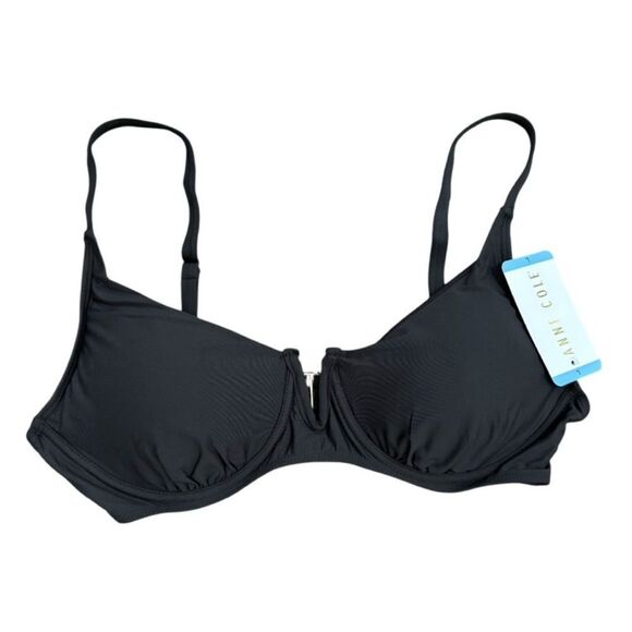 Anne Cole Black Swim Top Size Large UPF 50
Style ACST00124 - Picture 1 of 5